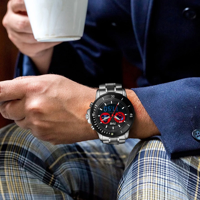 Часы наручные TVG мужские спортивные роскошные брендовые водонепроницаемые
