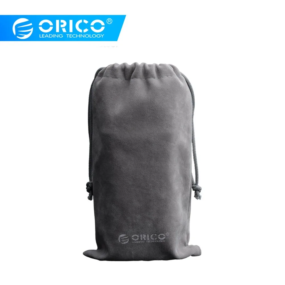 ORICO SA1810 Вельветовая Защитная сумка для USB зарядного устройства/usb-кабеля/телефона/power Bank защитный портативный чехол-серый