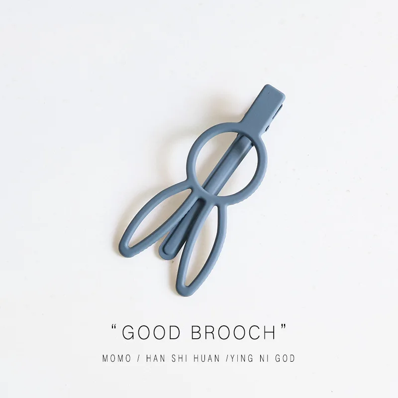blue gray Милые матовые заколки с кроликом, модные заколки для волос для женщин и девочек, заколки для волос, аксессуары, Мультяшные заколки для волос, аксессуары для волос - Цвет: blue gray