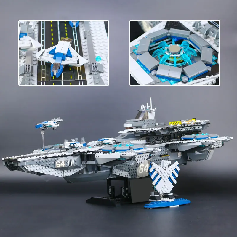 DHL 07043 Super Heroes The Shield Helicarrier Совместимость с 76042 набор строительных кирпичей кирпичи сборочные игрушки для детей Подарки