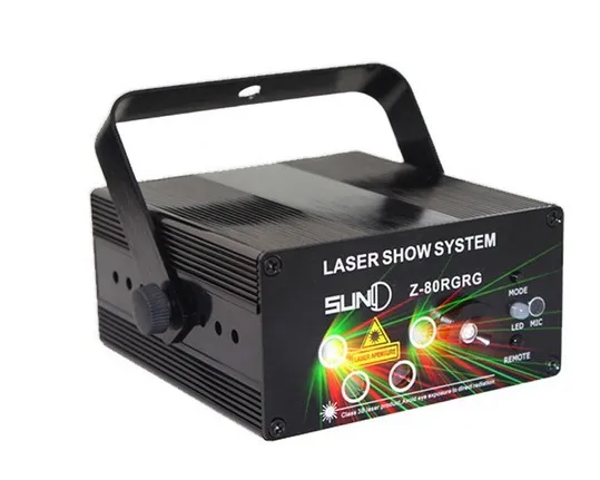 Светодиодный лазерный сценический прожектор 5 линз 80 узоров Мини светодиодный 3