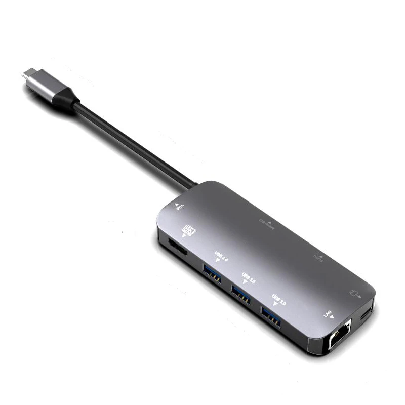 

9 in1 USB Type C Hub Adapter with 4K HDMI Output, Ethernet ,Type C Charger Port