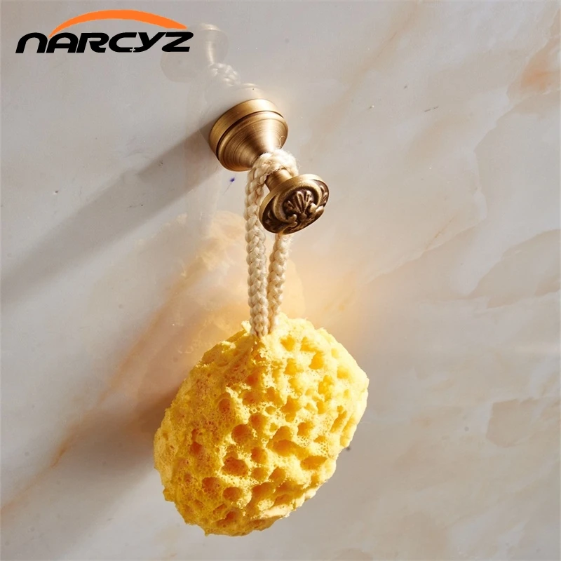 Настенные крючки для халата античный латунный стиль одиночная вешалка одежды