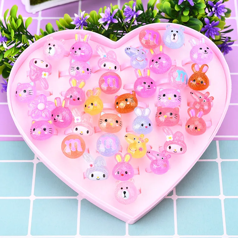 Оптовая продажа 12/36/50/100 шт. Милые смешанные пластиковые Peppa кролик мультфильм