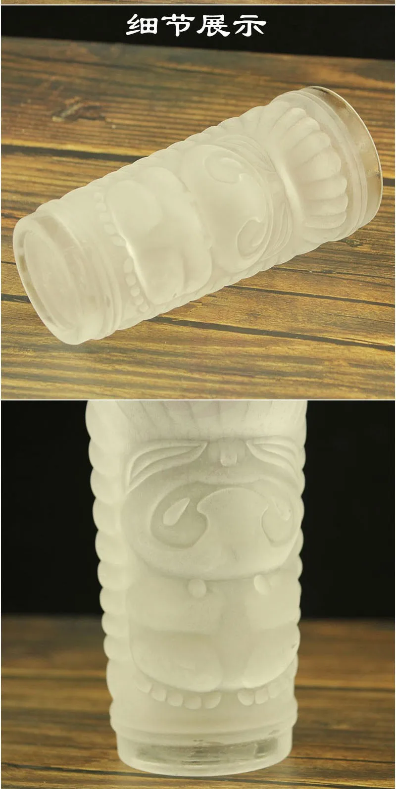 Толстые стеклянные чашки Tiki персонализированные коктейльные чашки Tiki чашки гримаса для Хэллоуина чашки