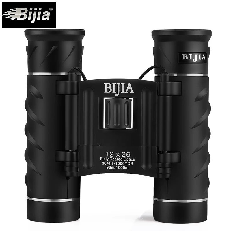 BIJIA 12x26 мини складной бинокль Карманный телескоп водонепроницаемый опера очки