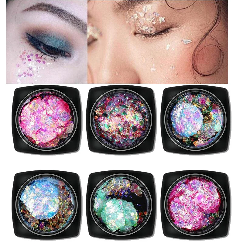 Блестящий гель для ногтей голографический объемный праздничный блеск макияжа