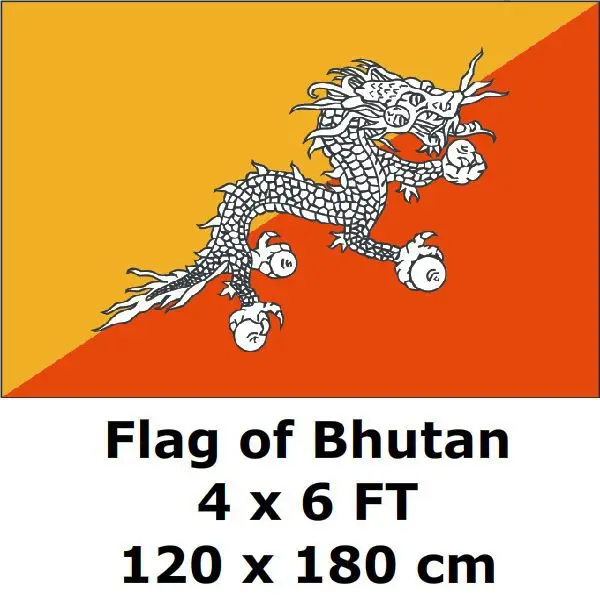 Флаг Бутана 120x180 см 100D полиэстер большие бутанские флаги и баннеры Bhoutan
