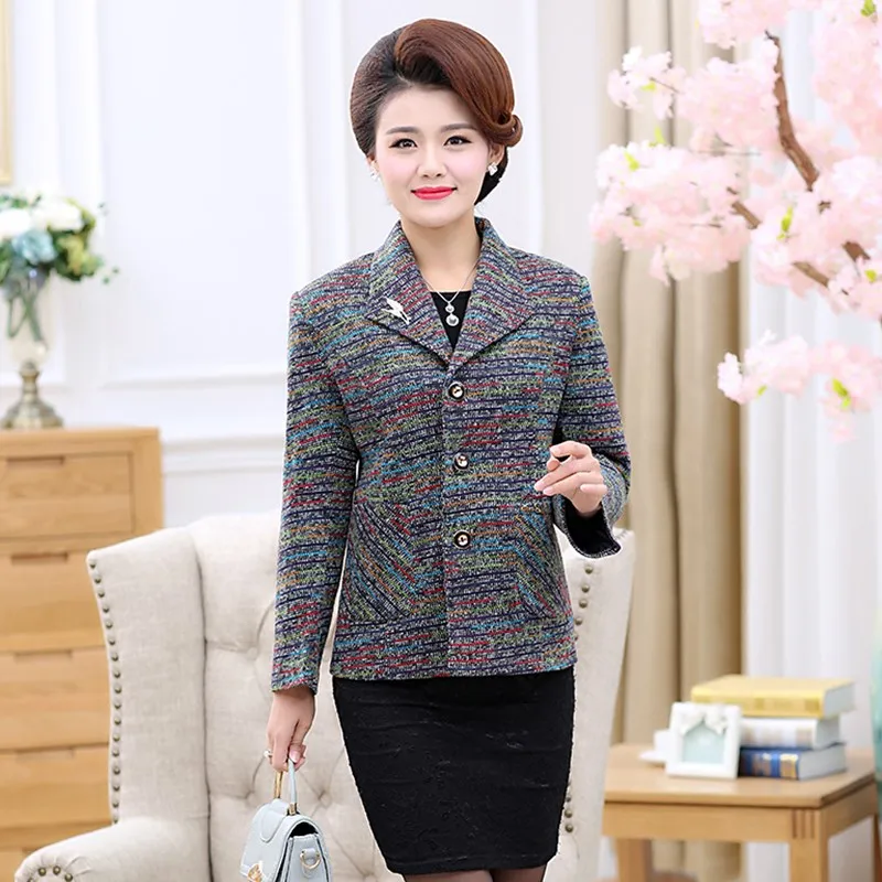 Модные топы больших размеров Женское пальто маленький костюм на весну и осень