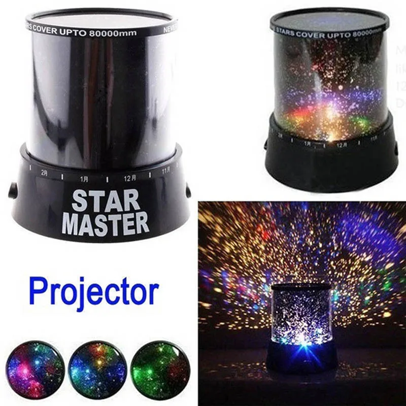 

led Night lamps Romantic Colorful Star Master Sky Universal Lamp Cosmos Projector Light Novelty Lighting Gift Kid Chidren AA