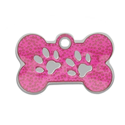 Rose PAWFECT собака ID метки персонализированный ошейник для питомца подвеска симпатичное ожерелье аксессуары для щенков собак кошек выгравированное имя телефонные метки - Цвет: Rose