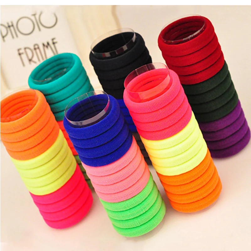 

Candy Color Randomly Sent 20PCS Seamless Connection Hair Rope High Elastic Rubber Hair Rope Band Hair Style Braider Tool