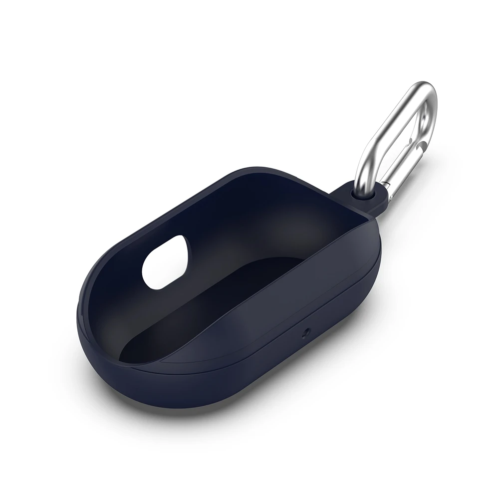 Navy blue Hangrui Мягкий силиконовый чехол с крючком для samsung Galaxy кожух с надписью «buds» наушники гибкие спортивные противоударные царапины гарнитура сумка - Цвет: Navy blue