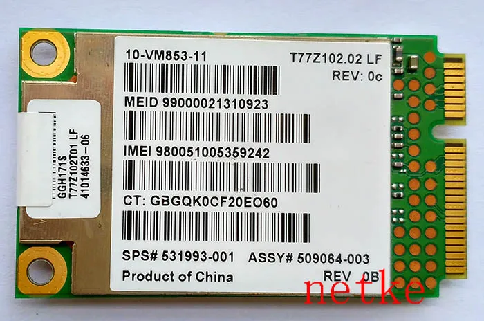 JINYUSHI для Модемов UN2420 GOBI2000 WWAN 3G карта HP 2540P 2740P 6530b 8440P 8440W 8540P 8540W 8740P | Компьютеры и