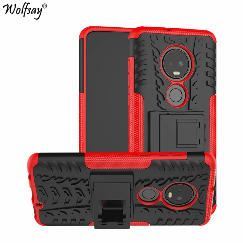 Wolfsay Cover For Moto G7 Case Shockproof Armor Rubber Phone Motorola Back G 7 Shell |