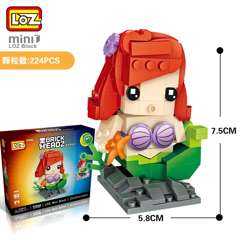 LOZ Mini Blocos Personnage de Dessin Аниме фигурки Sirene En Plastique Assemblee Jouets pour Enfants Briques de|loz mini|mini blocojouets