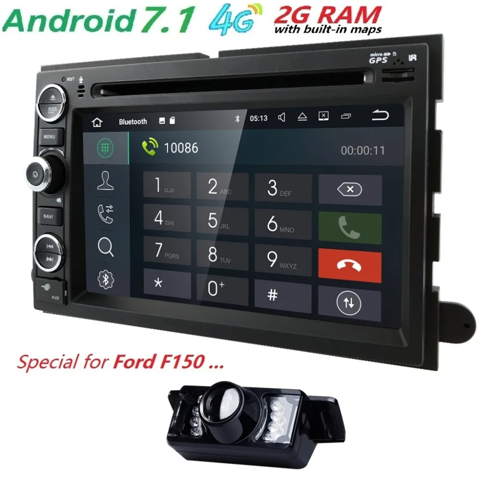 Авторадио 2 din Android 7 1 автомобильный dvd плеер для Ford F150 F250 Fusion Mustang Edge EXPLORER Expedition 2004