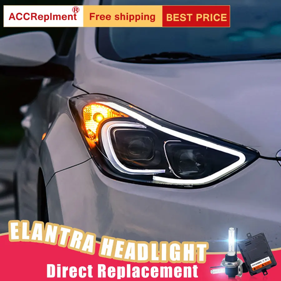 2 шт. светодиодный ные фары для Hyundai Elantra 2013-2016 Автомобильные ангельские глазки
