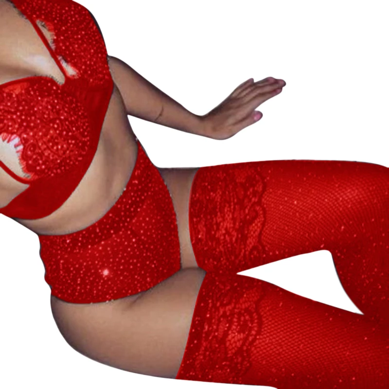 Сексуальные прозрачные стразы ажурные чулки женские бедра высокие нейлоновые