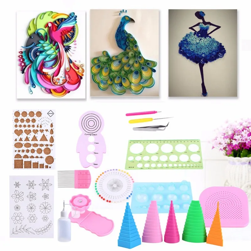 Горячая 19 шт DIY бумажный Quilling ручной работы набор инструментов шаблон Пинцет