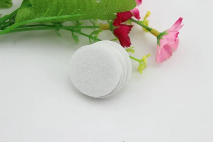 2017 ткань цветок Flatback 2 5 см круглые круги из фетра белый цвет патч войлочная