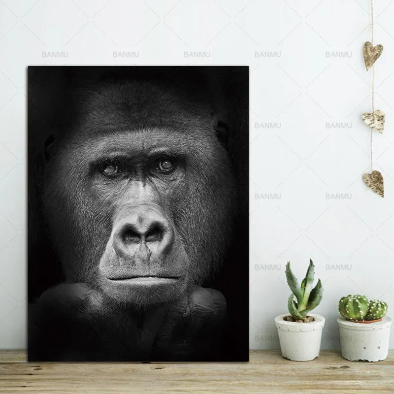 

Wall Art Pictures animal canvas painting black and white art Wall poster home decor print on canvas decoration for living room