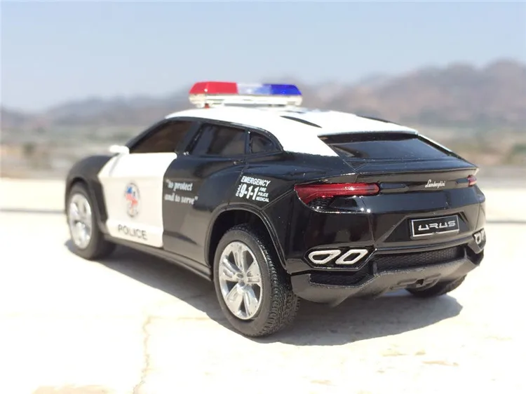 Высокая имитация изысканные литые Урус SUV полицейский 1:38 литые модели игрушки Автомобильные Игрушки транспортные средства Стайлинг автомобиля