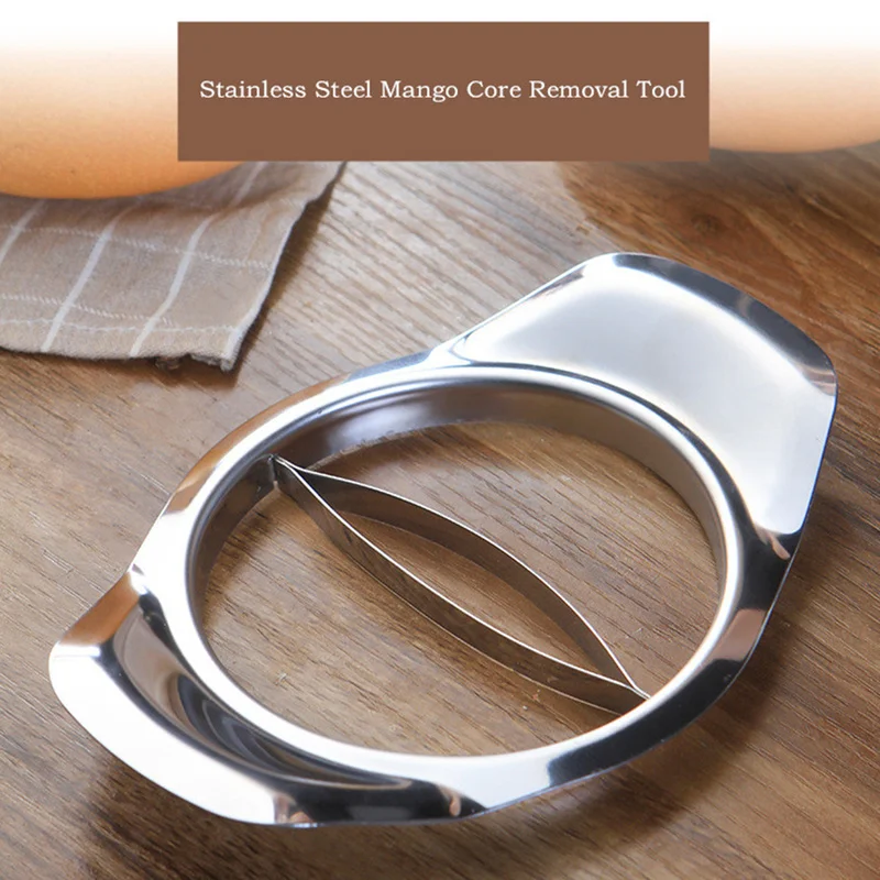 

1pc Creative Stainless Steel Mango Cut Kitchen Mango Splitter Fruit Peach Slicer Cutter Kitchen Stuff Kitchen Gadget Accessories