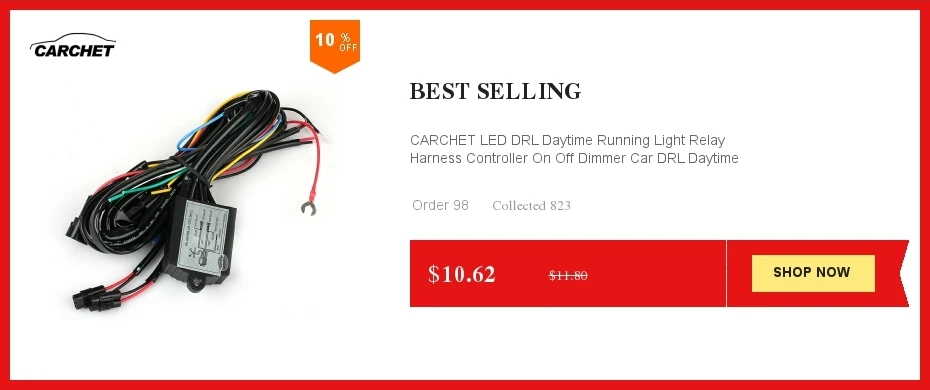 CARCHET Универсальный H4/9003 усилитель фар провода жгута кабеля Разъем предохранителя 12 В 40A светильник диагностический инструмент