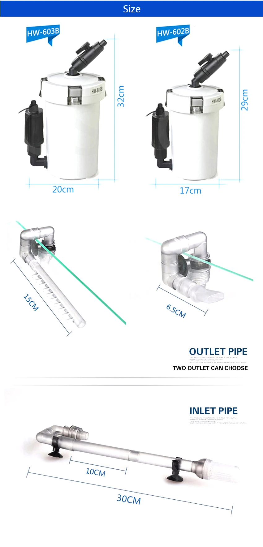 Sunsun аквариум фильтр ультра-тихий внешний фильтр ведро 110 V-220 V/6 W/HW-602/HW-603/HW-602B/HW-603B