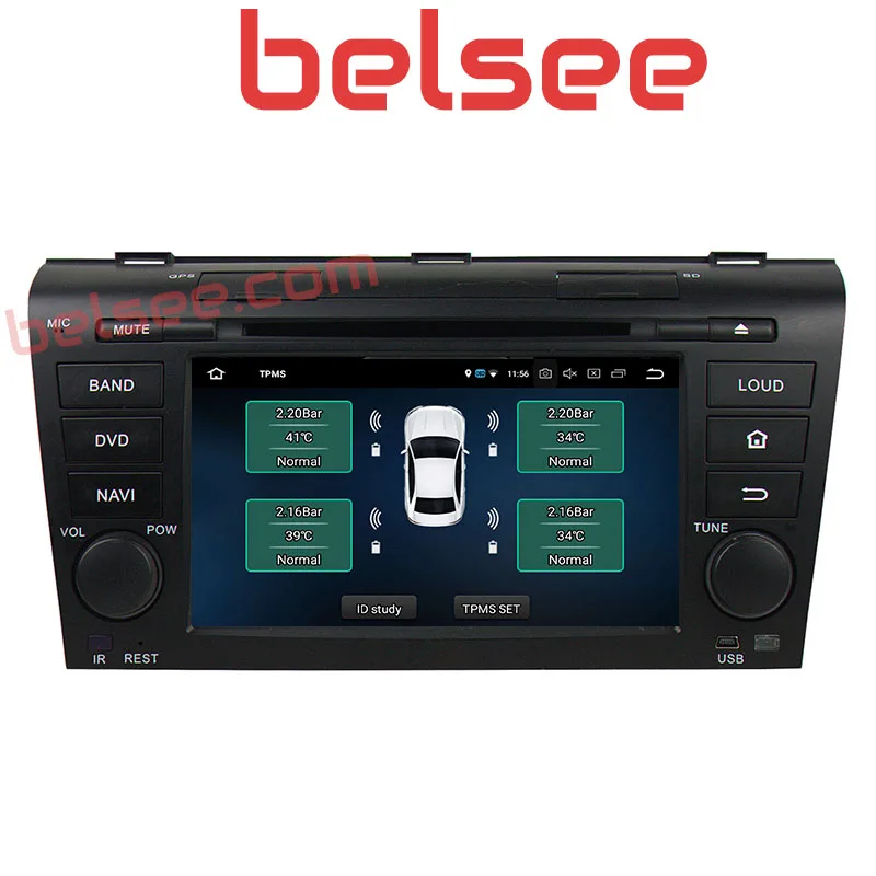 Belsee Восьмиядерный 4 ГБ Android 8 0 dvd плеер Мультимедиа Радио автомобильный стерео Navi