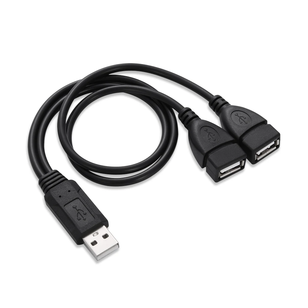 Переходник USB 2 0 A Male Dual Female Jack Y сплиттер концентратор практичный