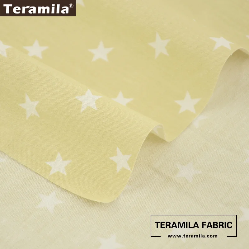 Teramila новая яркая звезда Печатный дизайн 100% хлопок саржа для шитья Лоскутная