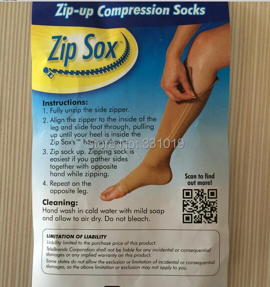 Почтовый ред сокс Zip - молнии сжатия гольфы поддерживает чулки ноги открытым