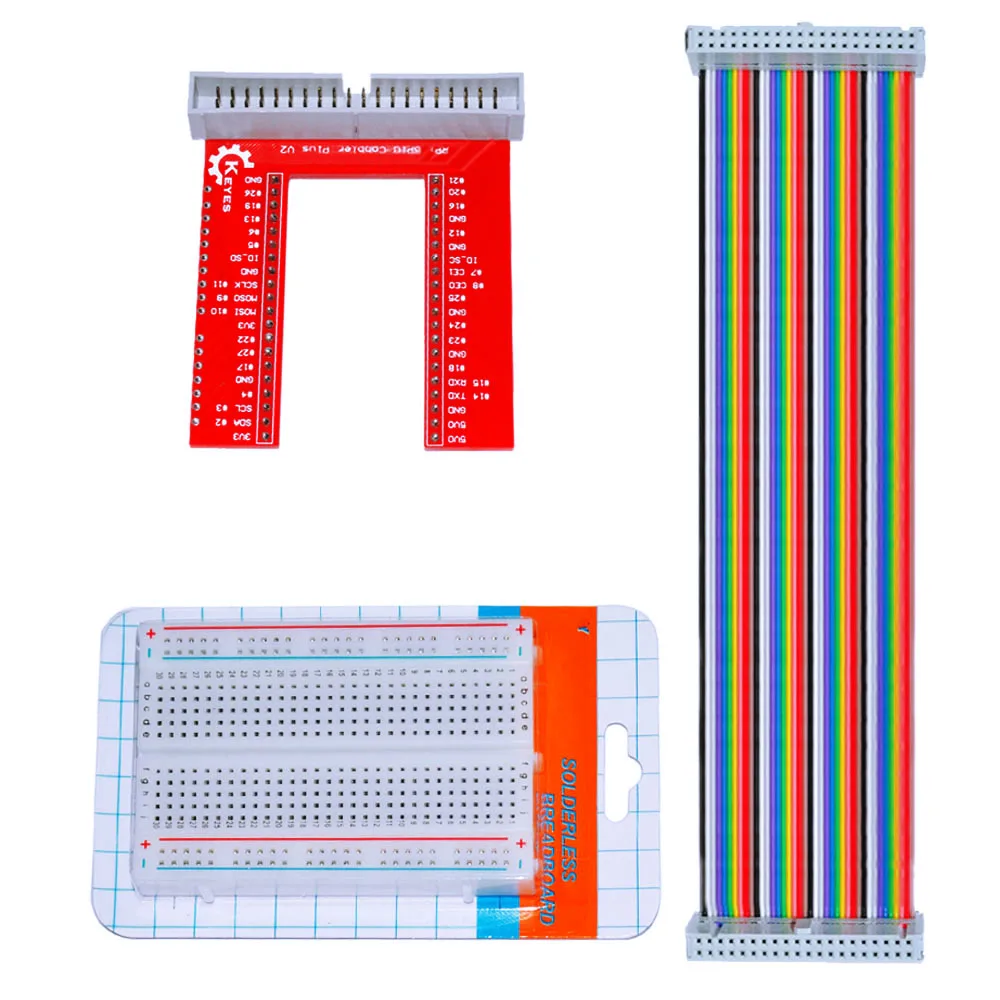 KEYES GPIO DIY Набор расширения с 40P радужной линией V2 400 макетная плата для Raspberry Pi 3 |