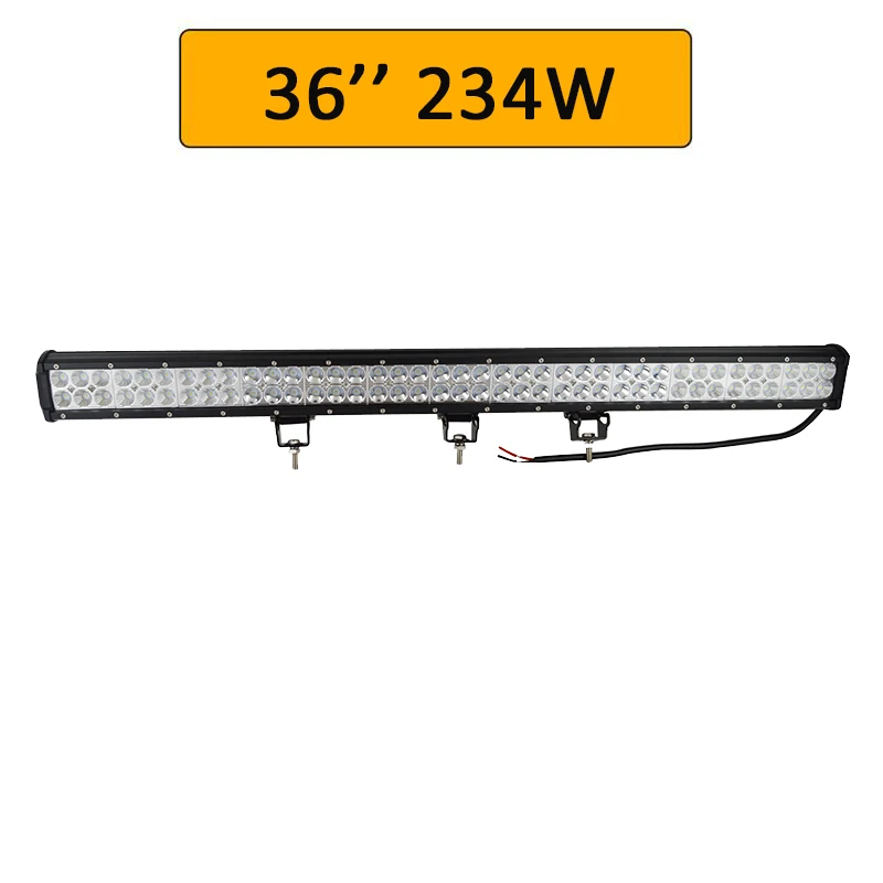 36in 234W no wiring Auxtings 1" 17" 2" 23" 2" 36" 4" 12 Вт 144 Вт дюймовый внедорожный светодиодный светильник 12 в 24 В светодиодный рабочий светильник для Jeep 4WD грузовик 4x4 внедорожник - Цвет: 36in 234W no wiring