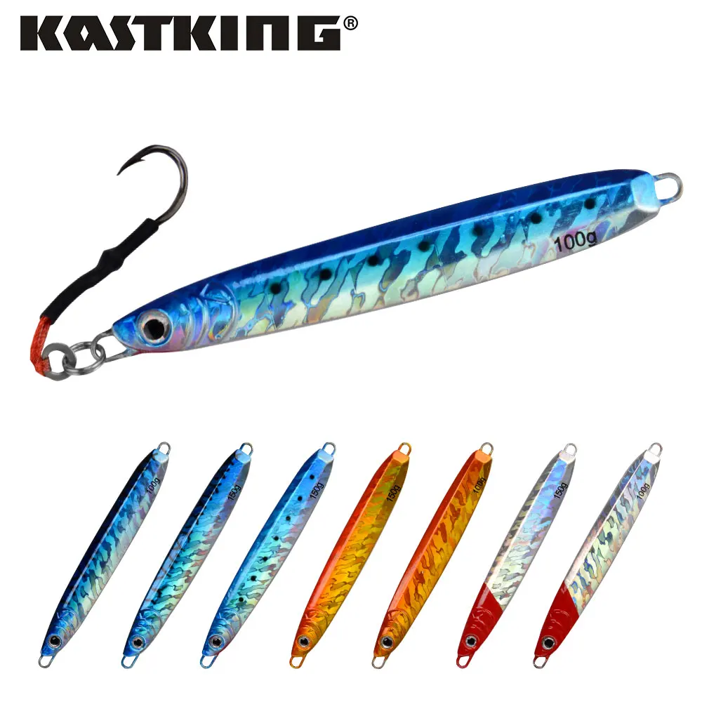 KastKing 100 г 150 г приманка для морской рыбалки с одним крюком, 4 цвета, Морская Лодка, жесткая металлическая приманка для рыбалки