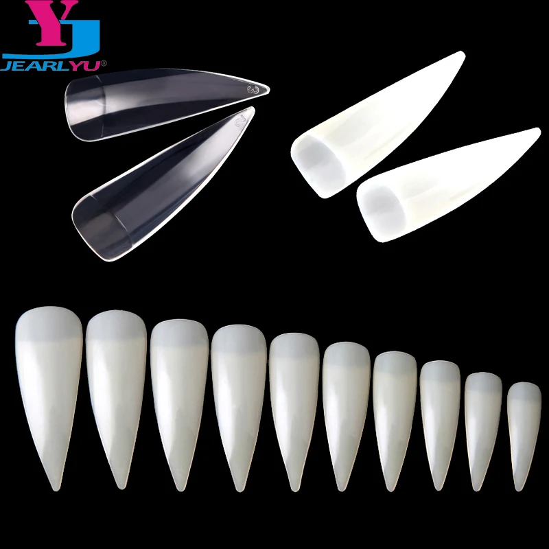 Новое поступление 500 шт. накладные ногти на шпильке длинные Типсы УФ гель для