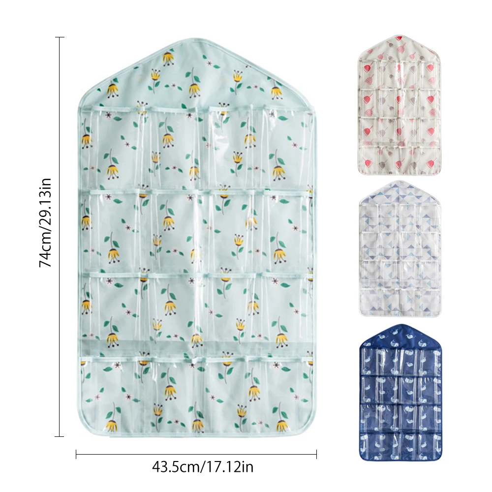 Висит сумка для хранения 16 карманов Оксфорд Водонепроницаемый ясно висит