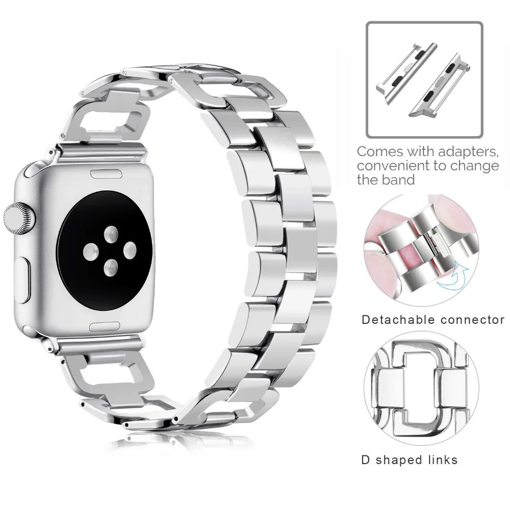 Обновленный ремешок для Apple Watch 38 и 40 мм 42 и 40 мм металлический сменный Браслет спортивный ремешок для Nike+ серии 3 серии 2 серии 1
