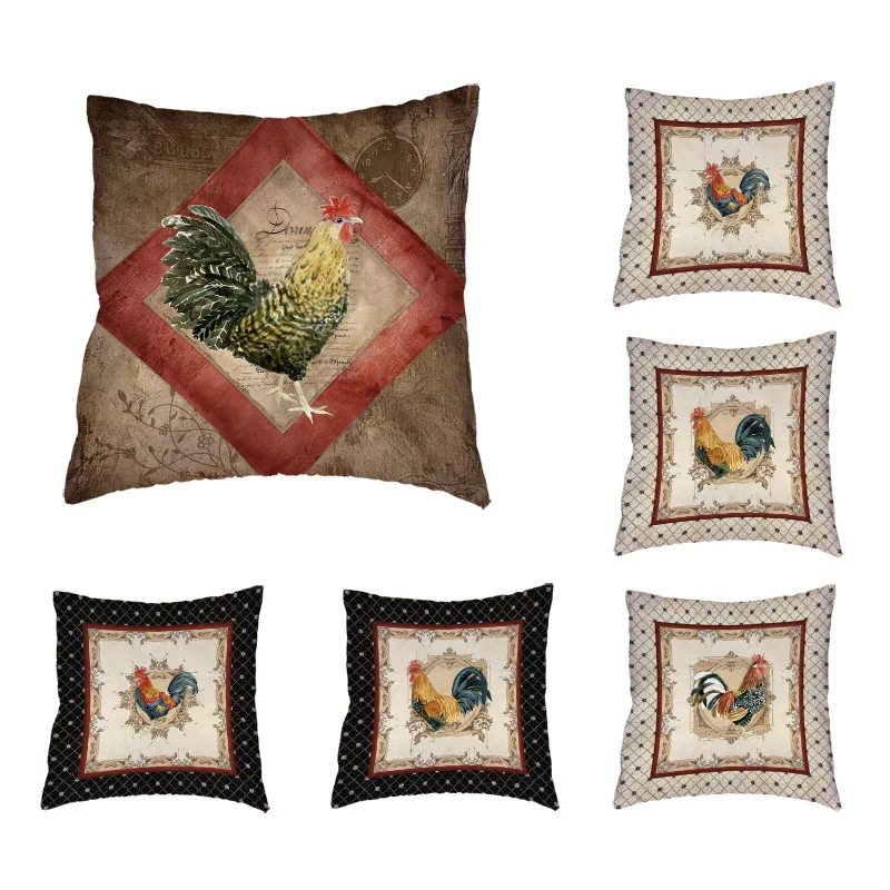 

Russia Retro Cheap Throw Cushion Cover Rooster Sun Bars Clock Wedding Birthday Gifts Living Room Office Couch Decorative Pillows