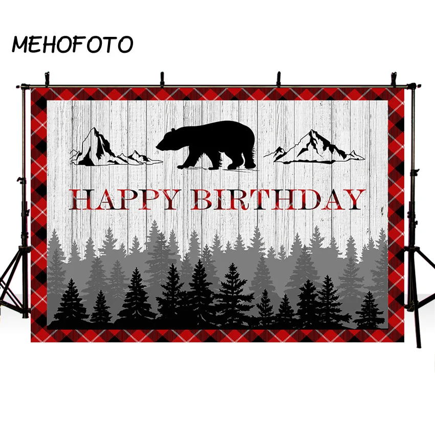 MEHOFOTO Buffalo Плед фото фон студия Lumberjack фотография Фон медведь ребенок душ с днем