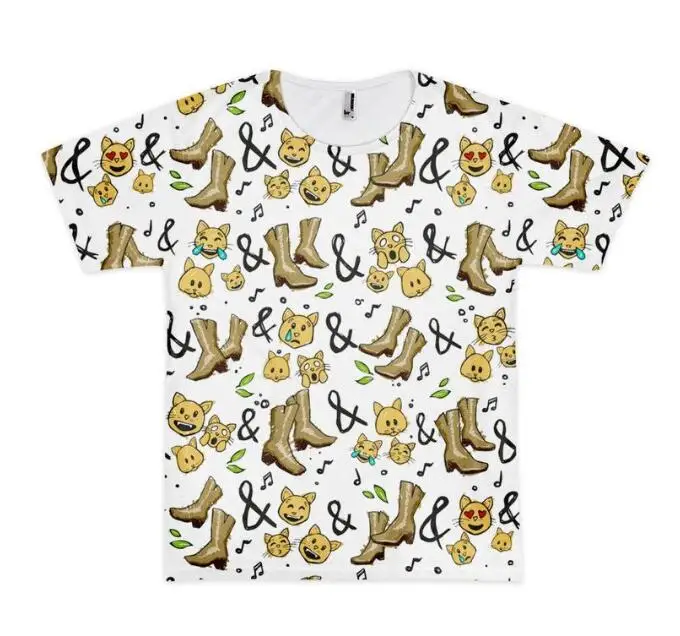 Кошек и ботинки футболки для косплея 3D печатных Хип-хоп футболка | Мужская одежда