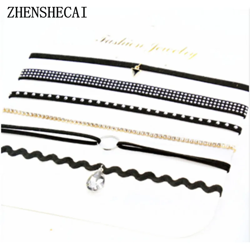 Женские ожерелья чокер из искусственной кожи в стиле стимпанк кружевное