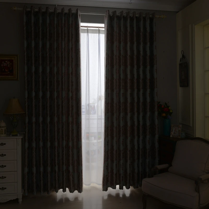 NAPEARL европейские жаккардовые шторы полностью затемненные для спальни столовой