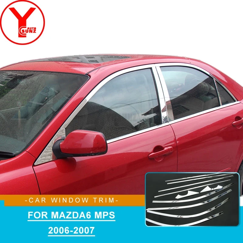Полоса для отделки окна автомобиля из нержавеющей стали mazda6 MPS 2006 2007 Отделка