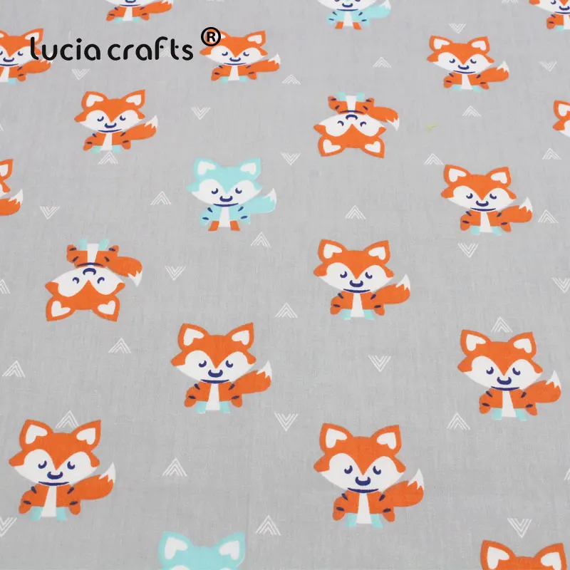 Style 2 Lucia crafts, 1 шт., хлопковая ткань с мультяшным принтом, Лоскутная Ткань, сделай сам, для шитья детей, стеганное одеяло, материал I0302 - Цвет: Style 2