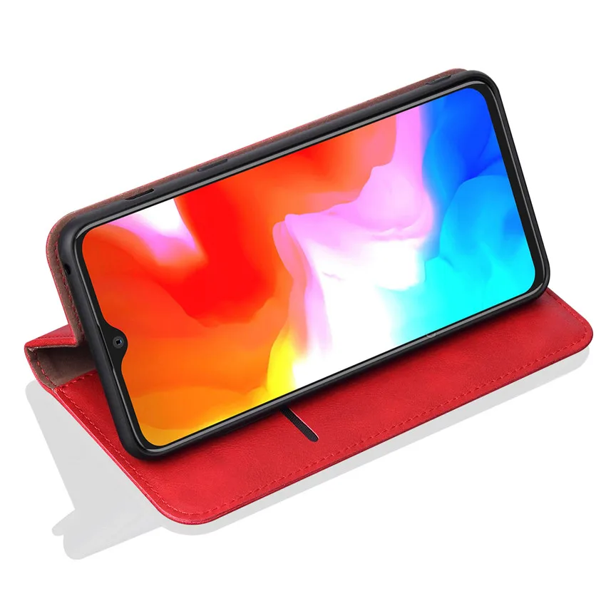 Перекидной кожаный чехол для Oneplus 6 t Роскошный кошелек Подставка держатель карты