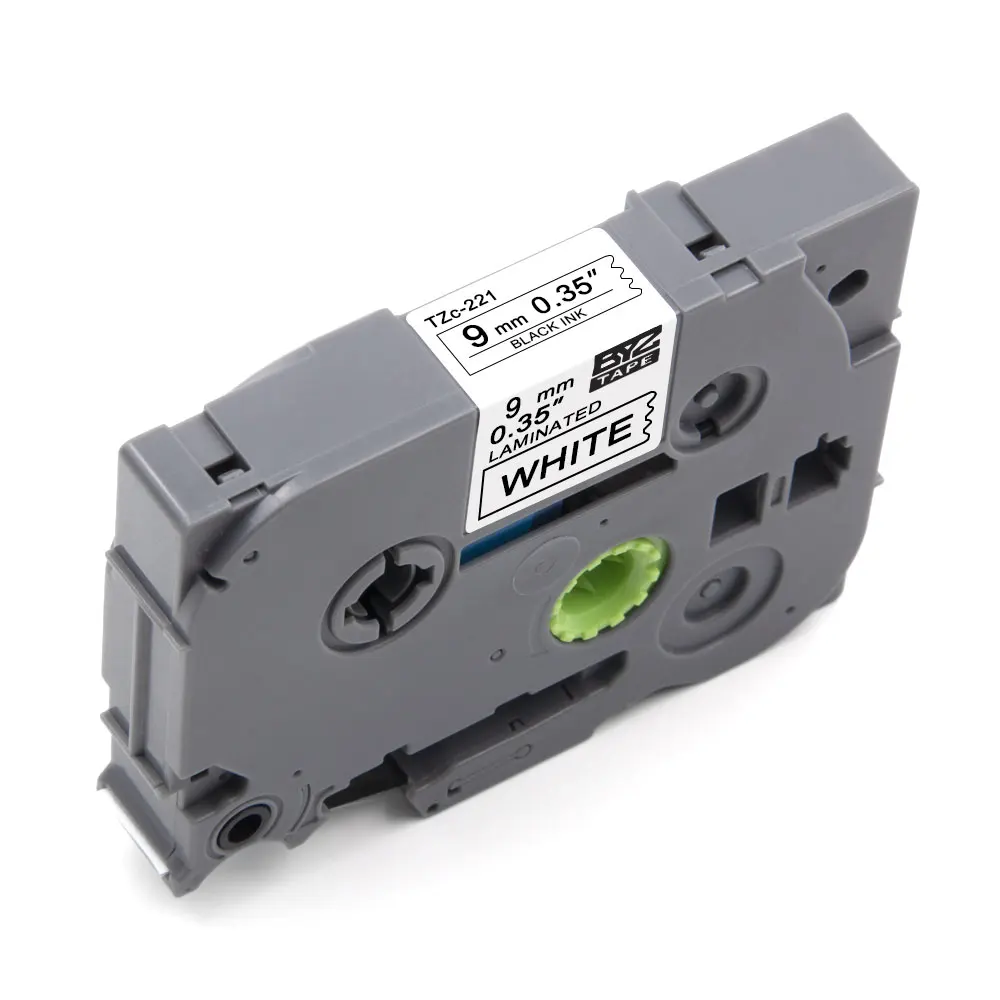 Absoonic 2 шт. TZe 221 черный на белом TZe-221 TZe221 TZ221 Картридж лента для Brother P-touch Label Maker PT-1010