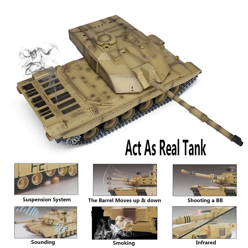 Henglong 3908-1 1/16 2,4G курительная британская Challenger 2II RC машина боевой танк металлическая коробка передач игрушки большие наружные двери игрушки для детей